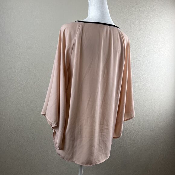 Pleione Women Medium Pink 3/4 Sleeve Blouse Flowy Preppy Romantic‎ Whimsy - Picture 5 of 13